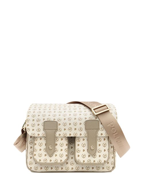 Borsa Messenger Small Heritage Logo Classic Avorio/ghiaccio